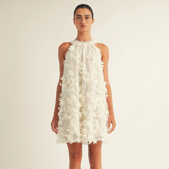 Arose Studio Jacey Mini Floral Embellishment Dress NWT - Picture 1 of 4